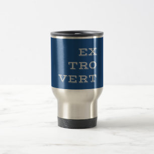 Gray Extrovert Travel Mug Reisebecher