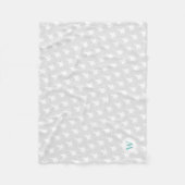 Gray F-35 Jet Gemustert Mint Monogram Baby Fleecedecke (Vorderseite)