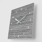 Gray Fabric Cloth Quadratische Wanduhr (Winkel)
