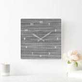Gray Fabric Cloth Quadratische Wanduhr (Zuhause)
