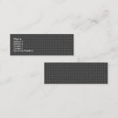 Gray Fabric Texture Mini Visitenkarte (Vorne/Hinten)