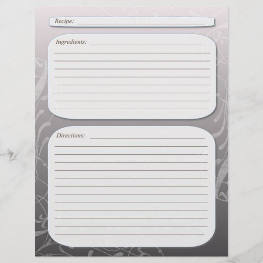 Gray fade klassische Schwirl-Rezeptur (Vorderseite)