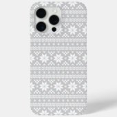 Gray Fair Isle Christmas Sweater Pattern Case-Mate iPhone Hülle (Rückseite)