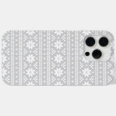 Gray Fair Isle Christmas Sweater Pattern Case-Mate iPhone Hülle (Rückseite (Horizontal))