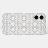 Gray Fair Isle Christmas Sweater Pattern Case-Mate iPhone Hülle (Rückseite (Horizontal))