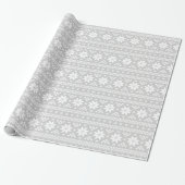 Gray Fair Isle Christmas Sweater Pattern Geschenkpapier (Ungerollt)