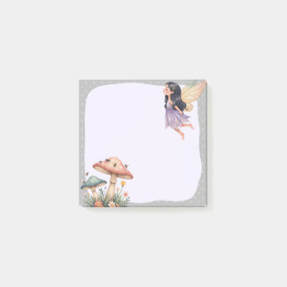 Gray Fairy Memo Pad - Mystische Anmerkung Post-it Klebezettel