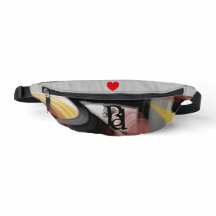 Gray Fanny Pack Trend Abstrakter Art Black Powdery