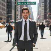 Gray Faux Leather   Krawatte