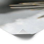 Gray Feather im Winter Evergreen Branch Poster (Ecke)