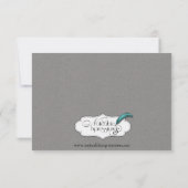 Gray Filigree Posh Wedding Reception Einladung (Rückseite)