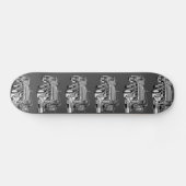 Gray Fire Truck Oil Painted, Skateboard (Horizontal)
