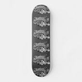 Gray Fire Truck Oil Painted, Skateboard (Vorderseite)