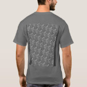 Gray Fleurs de Lis Pattern T - Shirt (Rückseite)
