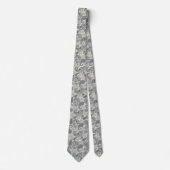 Gray Floral Cashmere Muster Krawatte (Vorderseite)