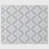 Gray Floral Damask Symetric Royal Bridal Wedding Geschenkpapier (Flach)