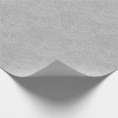 Gray floral Embossed Look Geschenkpapier (Ecke)