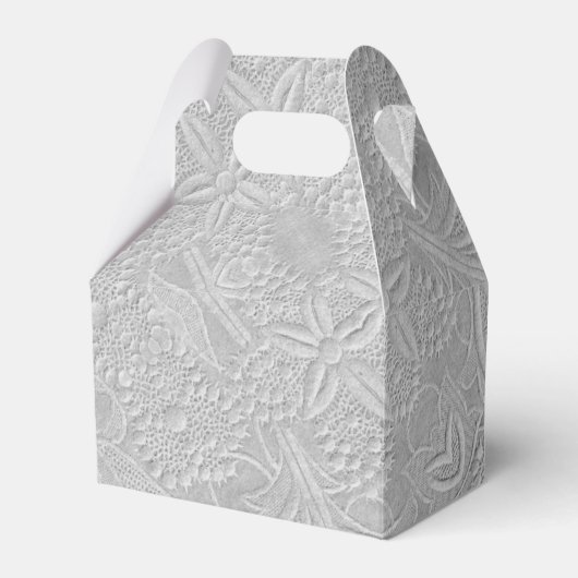 Gray floral Embossed Look Geschenkschachtel (Vorderseite)