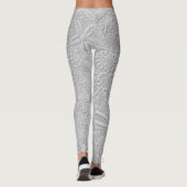Gray floral Embossed Look Leggings (Rückseite)