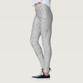 Gray floral Embossed Look Leggings (Links)