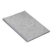 Gray floral Embossed Look Notizblock (Rechte Seite)