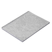 Gray floral Embossed Look Notizblock (Linke Seite)