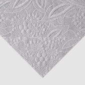 Gray floral Embossed Look Seidenpapier (Ausschnitt)