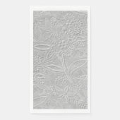Gray floral Embossed Look Serviette (Vorderseite)