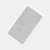 Gray floral Embossed Look Serviette (Ecke)