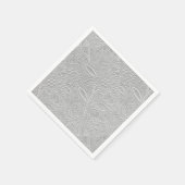 Gray floral Embossed Look Serviette (Ecke)