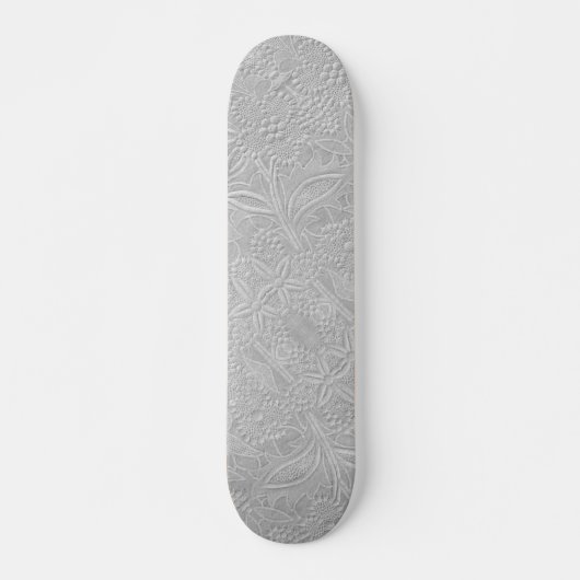 Gray floral Embossed Look Skateboard (Vorne)