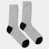 Gray floral Embossed Look Socken (Rechts)
