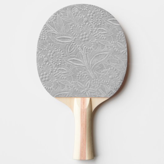 Gray floral Embossed Look Tischtennis Schläger (Vorderseite)