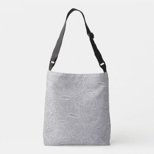 Gray floral Embossed Look Tragetaschen Mit Langen Trägern