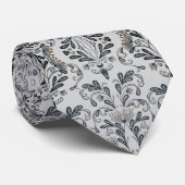 Gray Floral Krawatte (Gerollt)