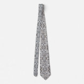 Gray Floral Krawatte (Rückseite)