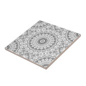 Gray Floral Mandala Pattern Fliese (Seite)