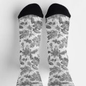Gray Floral Socken (Oben)