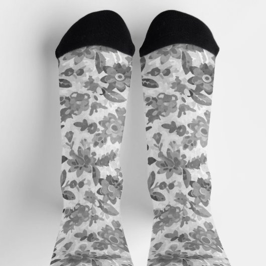 Gray Floral Socken (Oben)