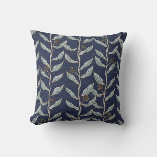 Gray floral vines kissen (Vorderseite)