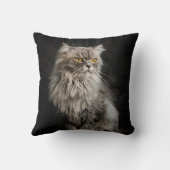 Gray Fluffy Cat Kissen (Rückseite)
