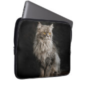 Gray Fluffy Cat Laptopschutzhülle (Vorne Rechts)