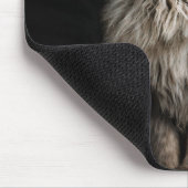 Gray Fluffy Cat Mousepad (Ecke)