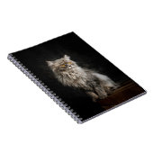 Gray Fluffy Cat Notizblock (Rechte Seite)