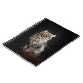 Gray Fluffy Cat Notizblock (Linke Seite)