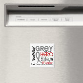 Gray for my hero 2 Mother Brain Cancer Magnet (In Situ (Geschirrspüler))