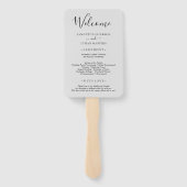 Gray Foto Classic Custom Wedding Program Fächer (Rückseite)