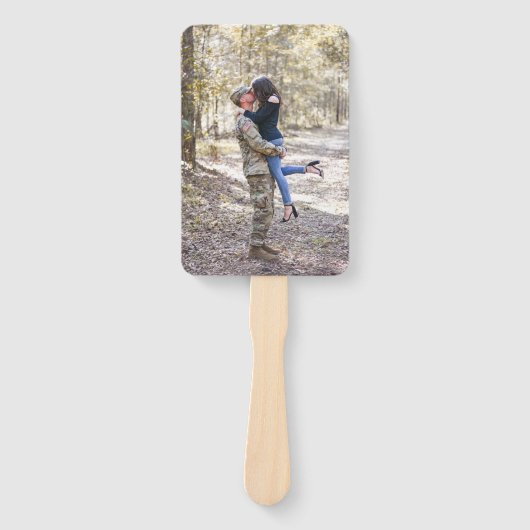 Gray Foto Classic Custom Wedding Program Fächer (Vorderseite)