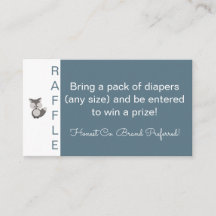 Gray Fox - Baby Dusche Windeln Raffle Tickets Encl