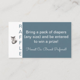 Gray Fox - Baby Dusche Windeln Raffle Tickets Encl Begleitkarte
